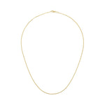 18ct Yellow Gold 1.1mm Curb Chain Necklace