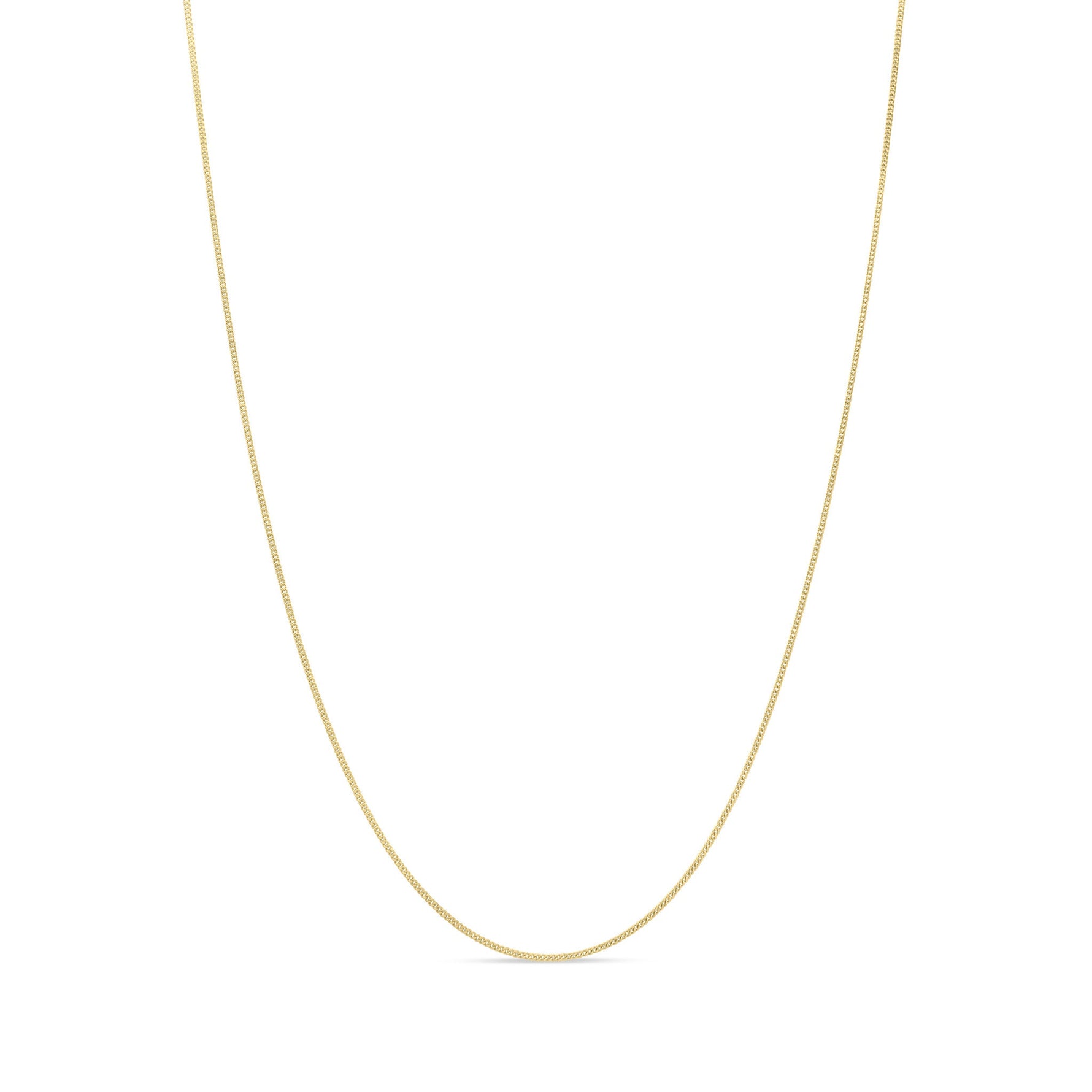 18ct Yellow Gold 1.4mm Curb Chain Necklace