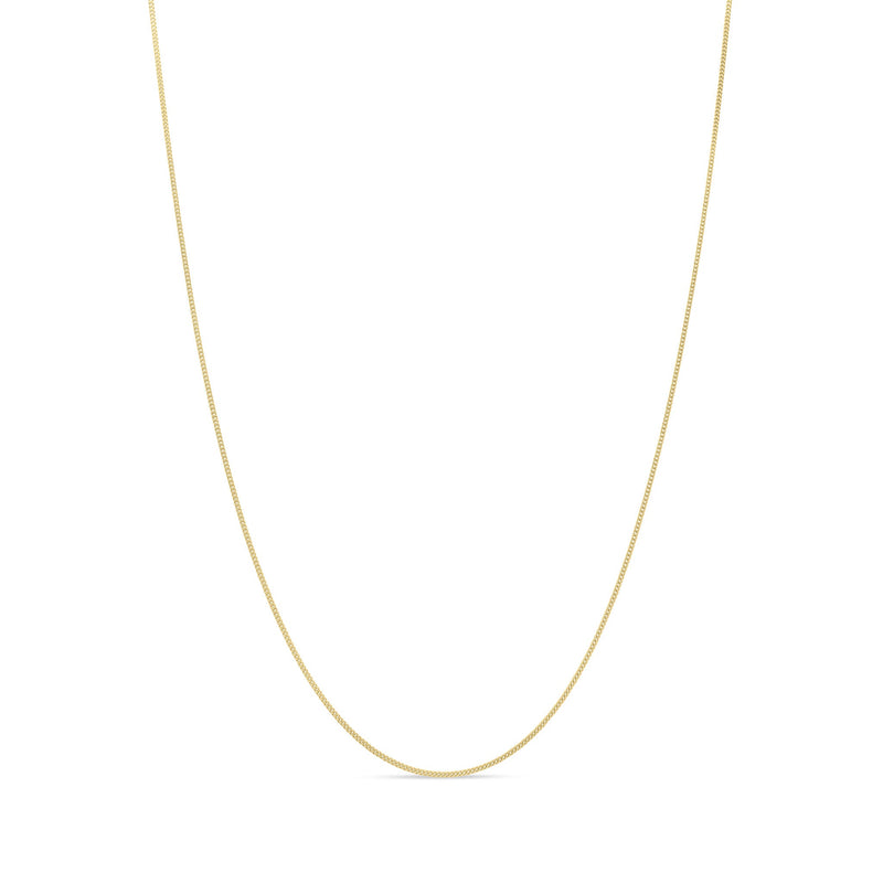 18ct Yellow Gold 1.4mm Curb Chain Necklace