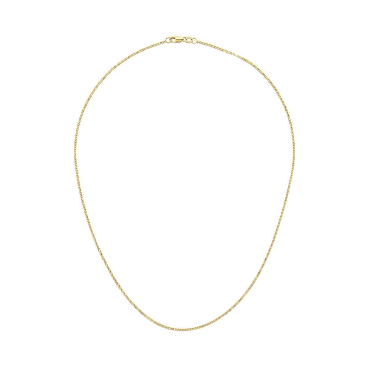 18ct Yellow Gold 1.4mm Curb Chain Necklace