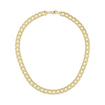 9ct Yellow Gold 9.8mm Flat Curb Chain