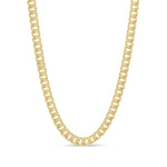 9ct Yellow Gold 12mm Flat Curb Chain