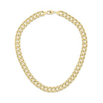9ct Yellow Gold 12mm Flat Curb Chain