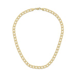 9ct Yellow Gold 7.4mm Flat Curb Chain