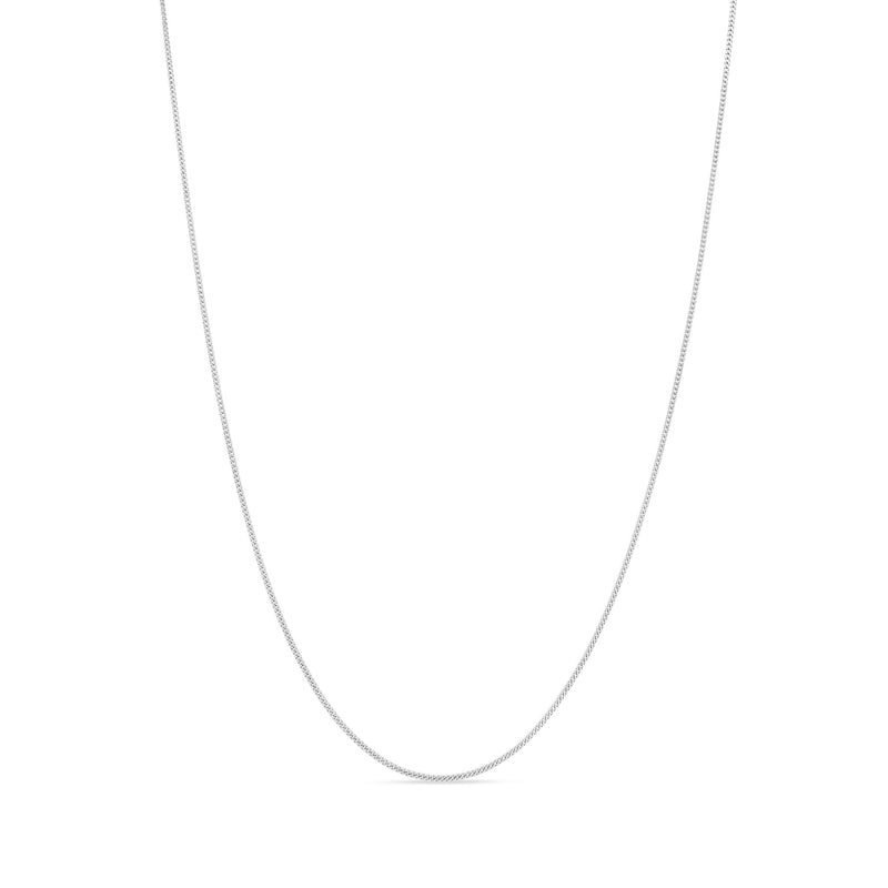 18ct White Gold 1.8mm Curb Chain Necklace