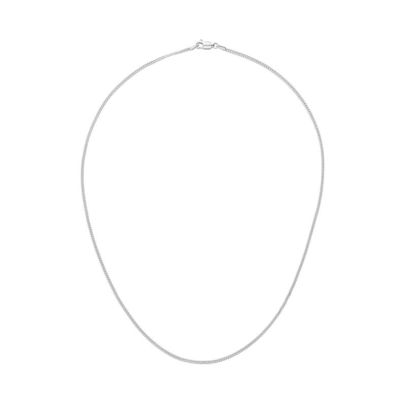 18ct White Gold 1.8mm Curb Chain Necklace