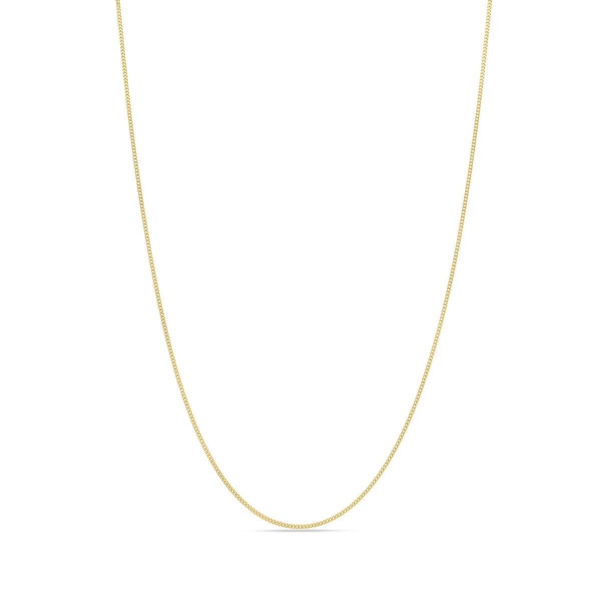 18ct Yellow Gold 1.7mm Curb Chain Necklace