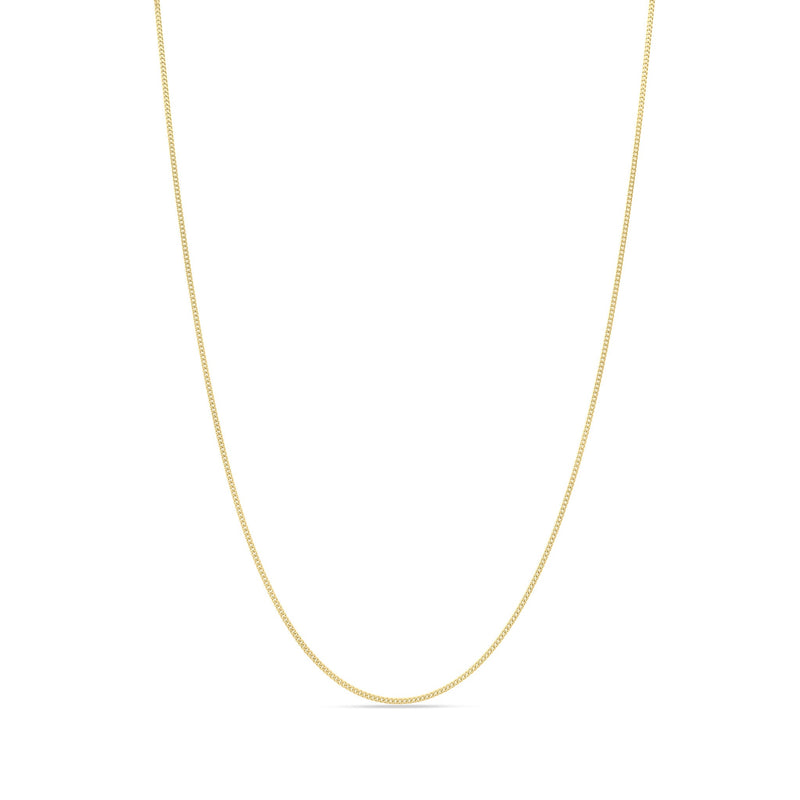 18ct Yellow Gold 1.7mm Curb Chain Necklace