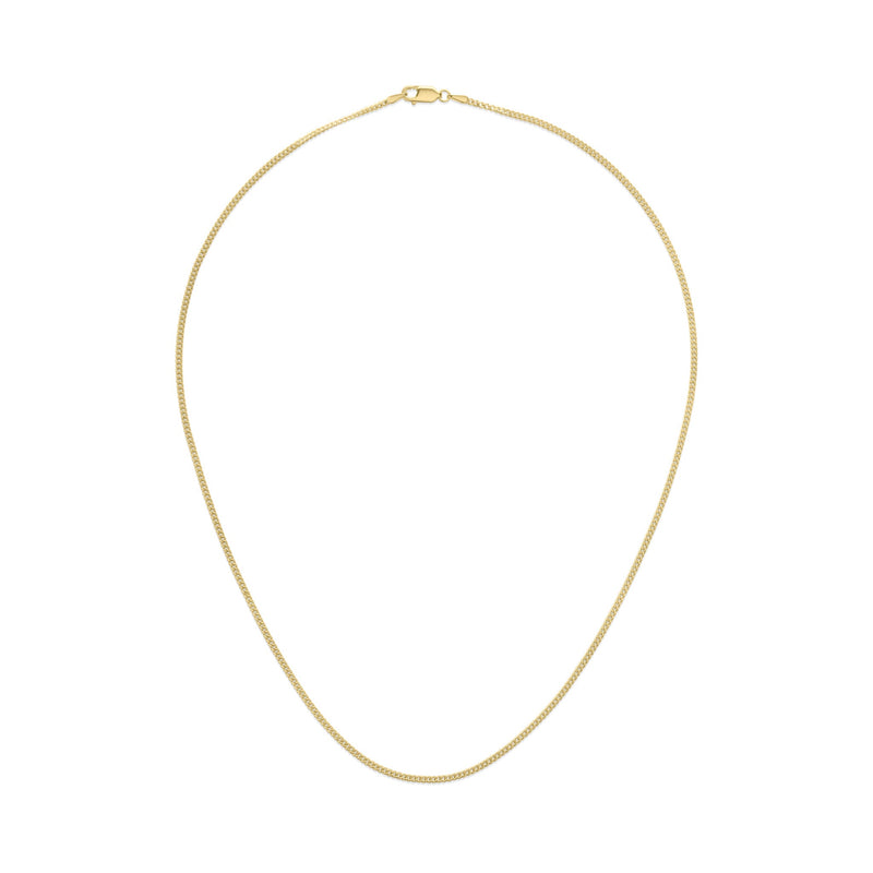 18ct Yellow Gold 1.7mm Curb Chain Necklace