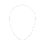 9ct White Gold 0.8mm Fine Classic Curb Chain Necklace