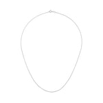 18ct White Gold 0.9mm Fine Curb Chain Necklace
