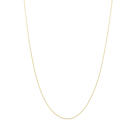 18ct Yellow Gold 0.9mm Fine Curb Chain Necklace