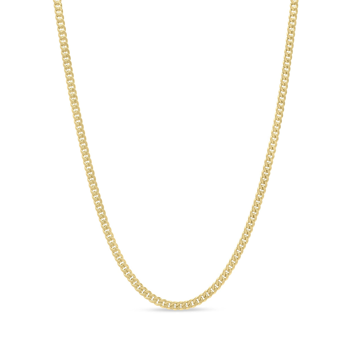 9ct Yellow Gold 5.4mm Hollow Domed Curb Chain
