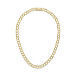 9ct Yellow Gold 10.5mm Plain & Nugget Flat Curb Chain