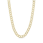 9ct Yellow Gold 13mm Plain & Nugget Flat Curb Chain