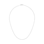 Platinum 0.8mm Fine Curb Chain Necklace