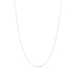 Platinum 0.9mm Fine Curb Chain Necklace