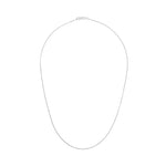 Platinum 0.9mm Fine Curb Chain Necklace