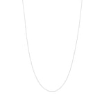 Platinum 1mm Rolo Chain Necklace