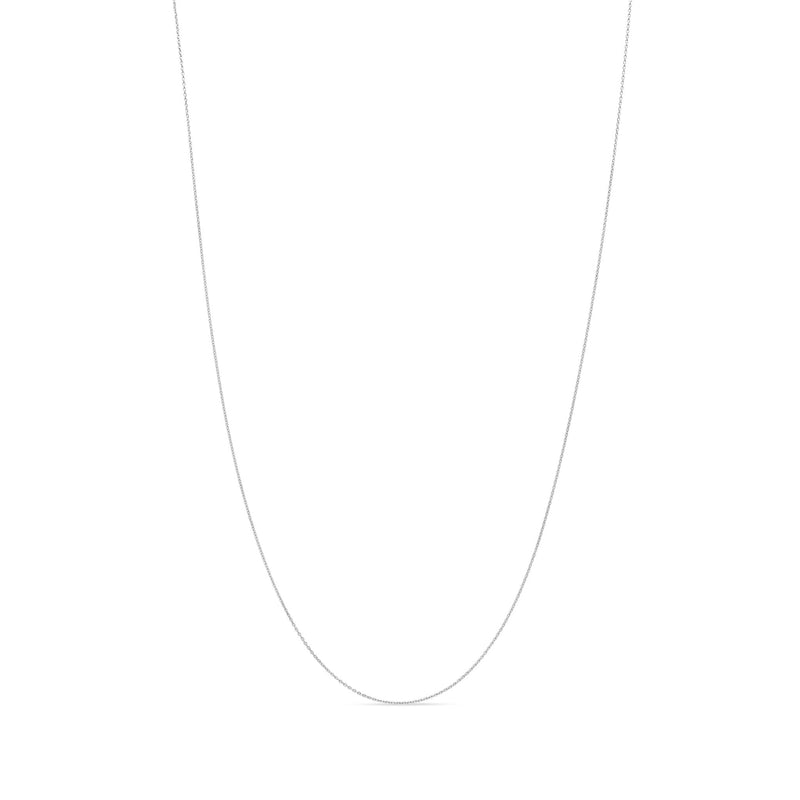 Platinum 1mm Rolo Chain Necklace