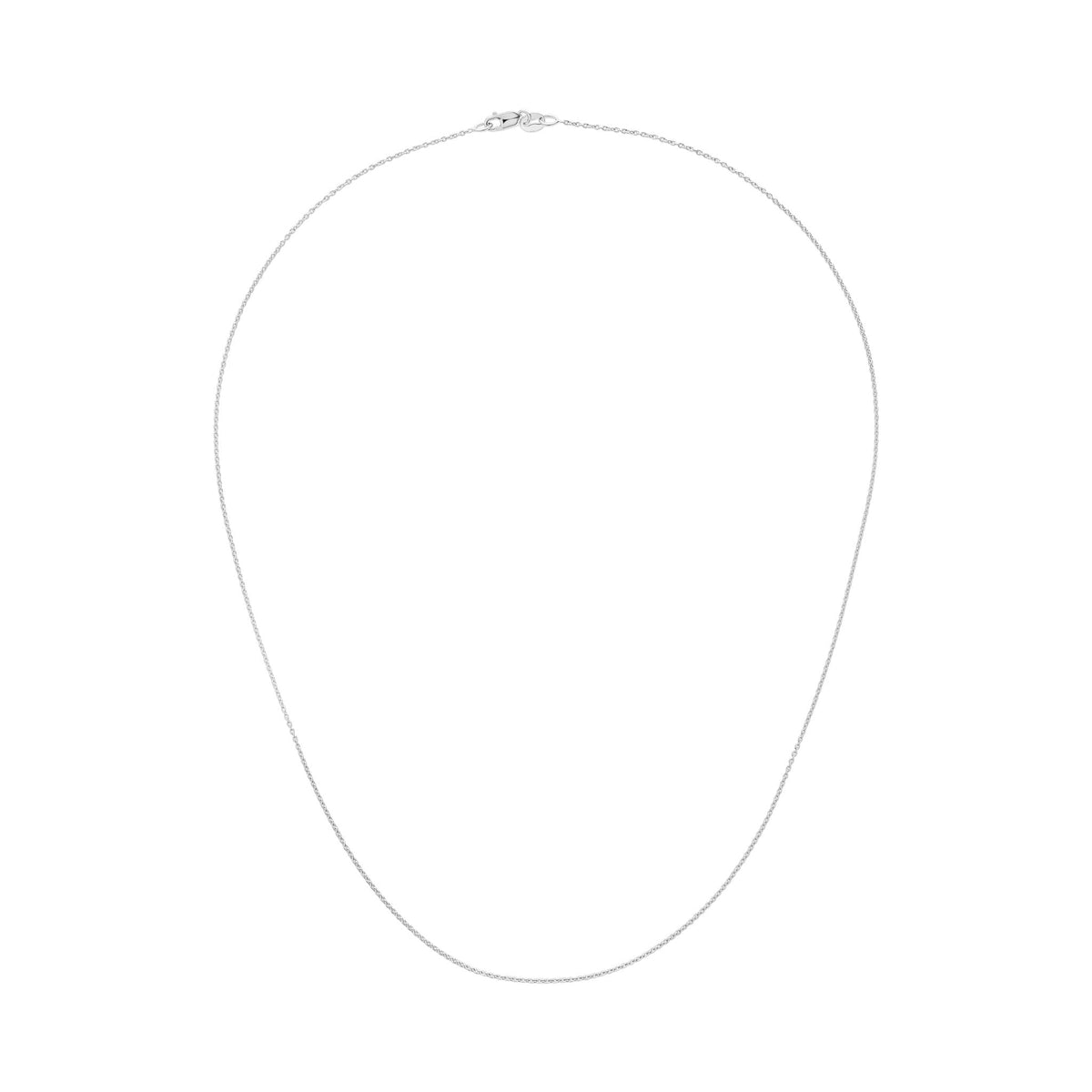 Platinum 1mm Rolo Chain Necklace