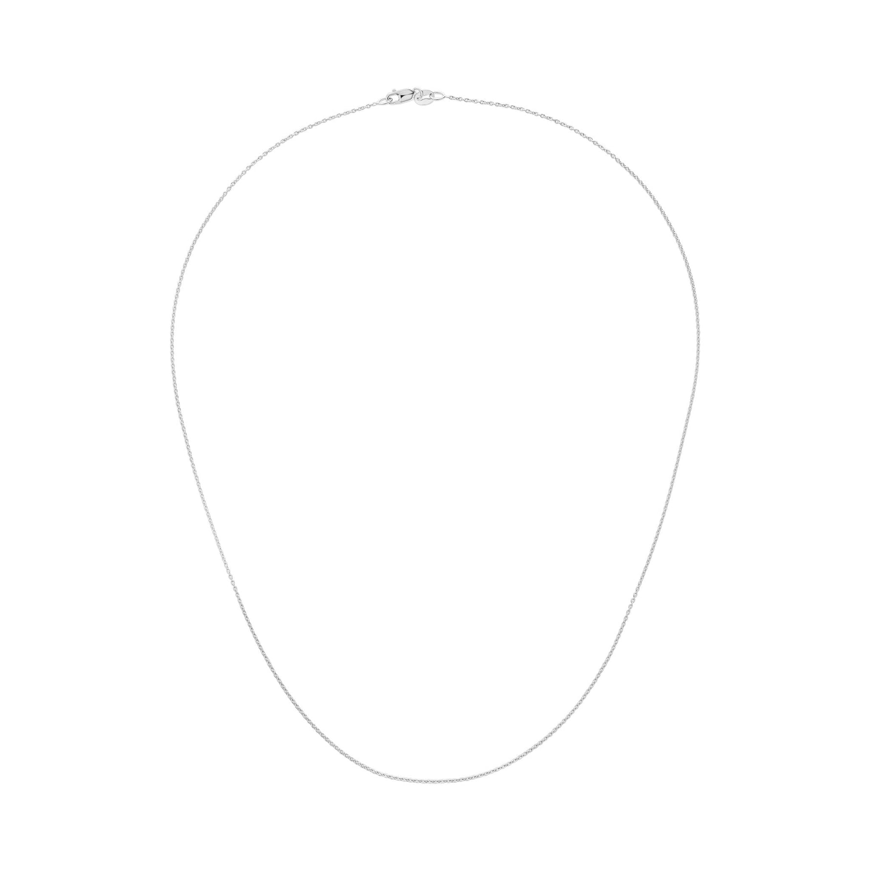 Platinum 1mm Rolo Chain Necklace