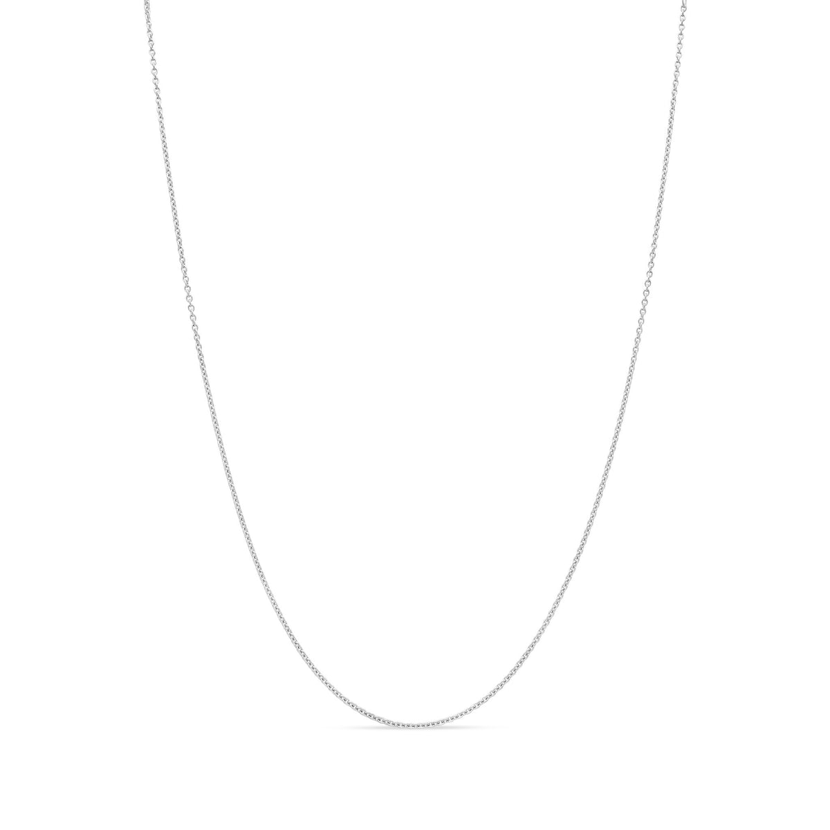 Platinum 1.9m Rolo Chain Necklace