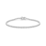 18ct White Gold Natural Diamond Tennis Bracelet — 2.00ct