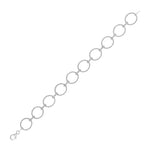 9ct White Gold Natural Diamond Open Circle Link Bracelet