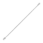 9ct White Gold Natural Diamond Tennis Bracelet — 0.55ct