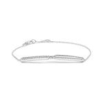 9ct White Gold Natural Diamond Double Infinity Bracelet