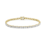 9ct Yellow Gold Natural Diamond Tennis Bracelet — 0.50ct