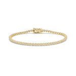 18ct Yellow Gold Natural Diamond Tennis Bracelet — 1.00ct