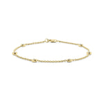 9ct White Gold Natural Diamond Double Link Friendship Bracelet