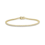 18ct Yellow Gold Natural Diamond Tennis Bracelet — 2.00ct