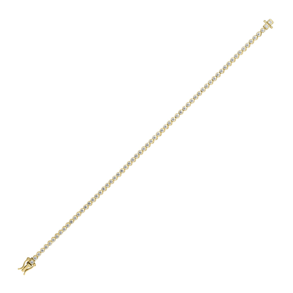 18ct Yellow Gold Natural Diamond Tennis Bracelet — 2.00ct