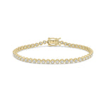 18ct Yellow Gold Natural Diamond Tennis Bracelet — 3.00ct