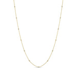 18ct Yellow Gold 0.50ct Natural Diamond Rubover Station Necklace — 18"/45cm