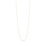 18ct Yellow Gold 1.00ct Natural Diamond Rubover Station Necklace — 36"/91cm