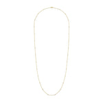 18ct Rose Gold 1.00ct Natural Diamond Rubover Station Necklace — 36"/91cm
