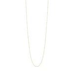 18ct Rose Gold 1.00ct Natural Diamond Rubover Station Necklace — 36"/91cm