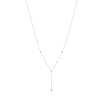 18ct White Gold Natural Diamond Y-Drop Necklace