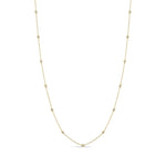 9ct Yellow Gold 0.50ct Natural Diamond Rubover Station Necklace — 18"/45cm