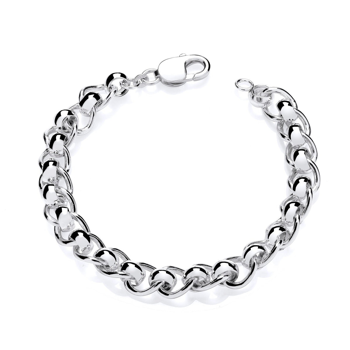 Sterling Silver Men’s Rollerball Bracelet