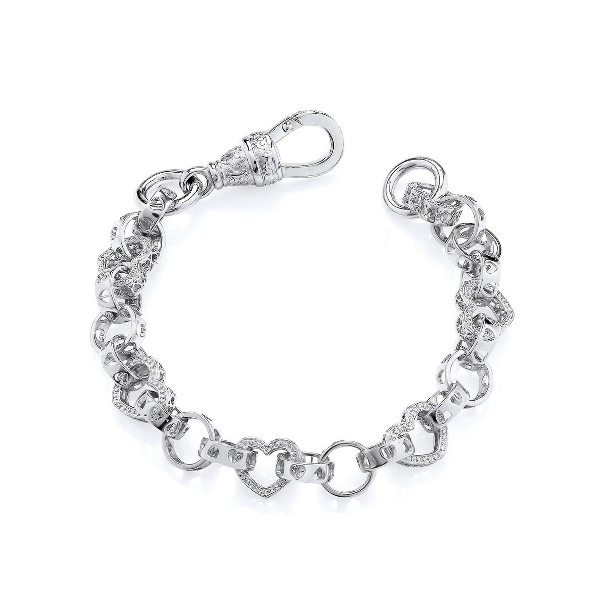 Sterling Silver Child’s Heart Link Bracelet