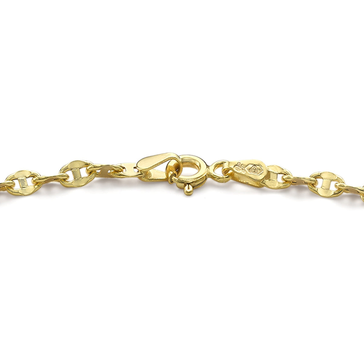 9ct Yellow Gold Rambo Chain Anklet — 2.7mm