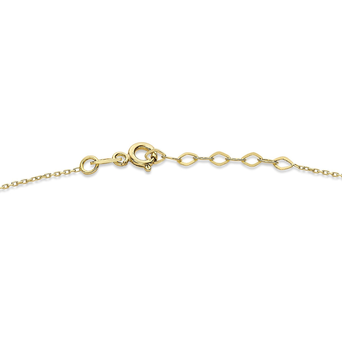 9ct Yellow Gold Open and Closed Heart Adjustable Anklet — 0.7mm