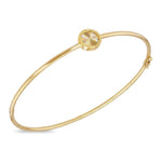 9ct Yellow Gold Circle Hinged Bangle - The Fine Jewellery Company