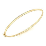 9ct Yellow Gold Patterned Edge Hinged Bangle