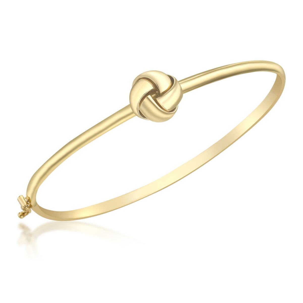 9ct Yellow Gold Four-Way Knot Hinged Bangle - The Fine Jewellery Company